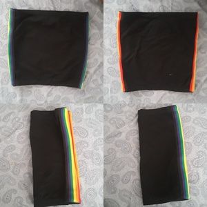 Black tube top (colorful sides)